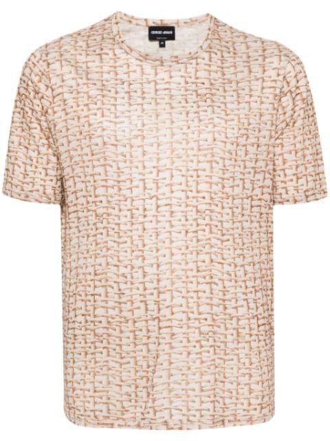 woven-print T-shirt by GIORGIO ARMANI