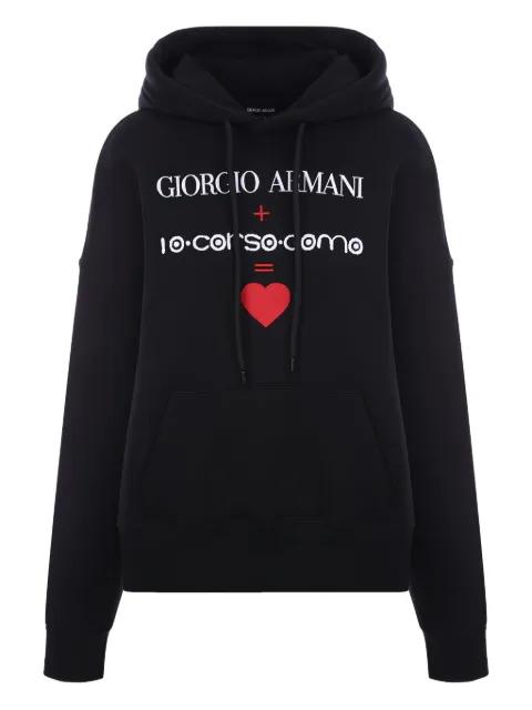 x 10 Corso Como cotton hoodie by GIORGIO ARMANI