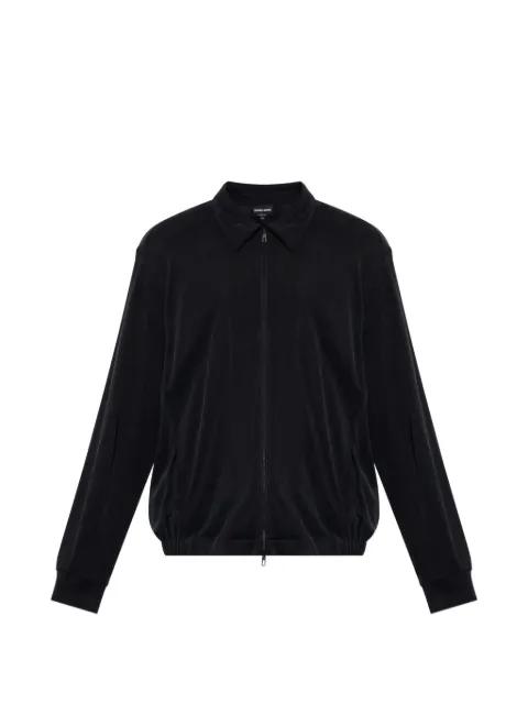 zip-up collared jacket by GIORGIO ARMANI
