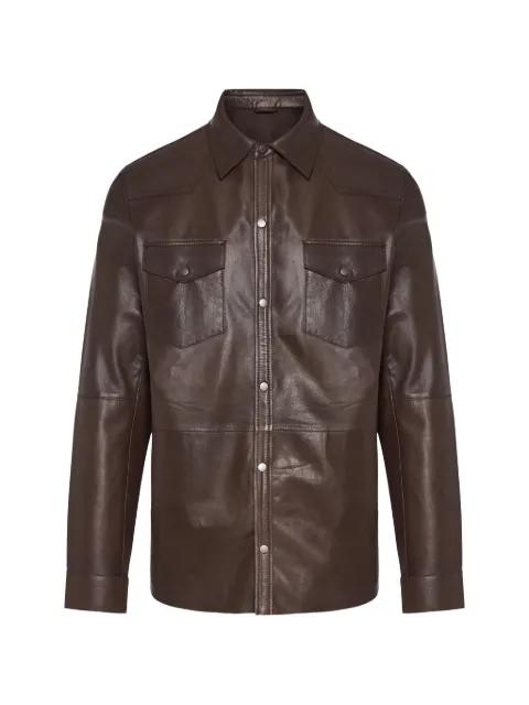 buttoned flap-pocket shirt jacket by GIORGIO BRATO