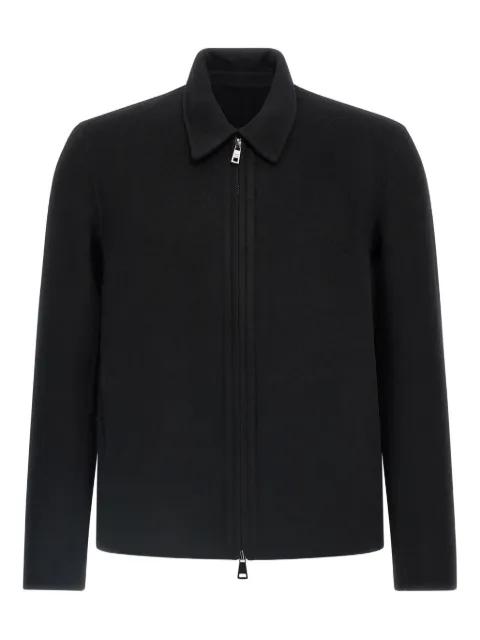classic-collar wool-blend overshirt by GIORGIO BRATO