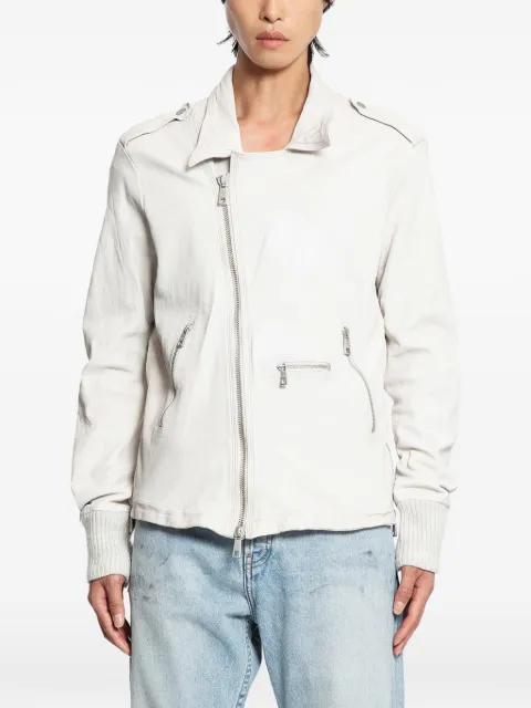 crinkled biker jacket by GIORGIO BRATO