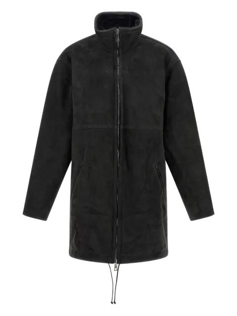 high-neck leather jacket by GIORGIO BRATO