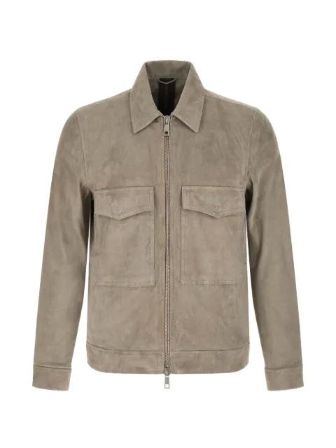 pointed-collar suede jacket by GIORGIO BRATO