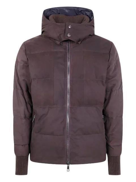 quilted hoodied jacket by GIORGIO BRATO