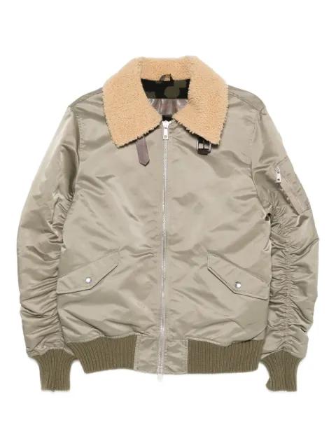 shearling-collar bomber jacket by GIORGIO BRATO