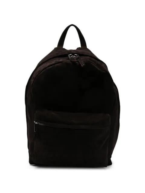 suede-panelled leather backpack by GIORGIO BRATO