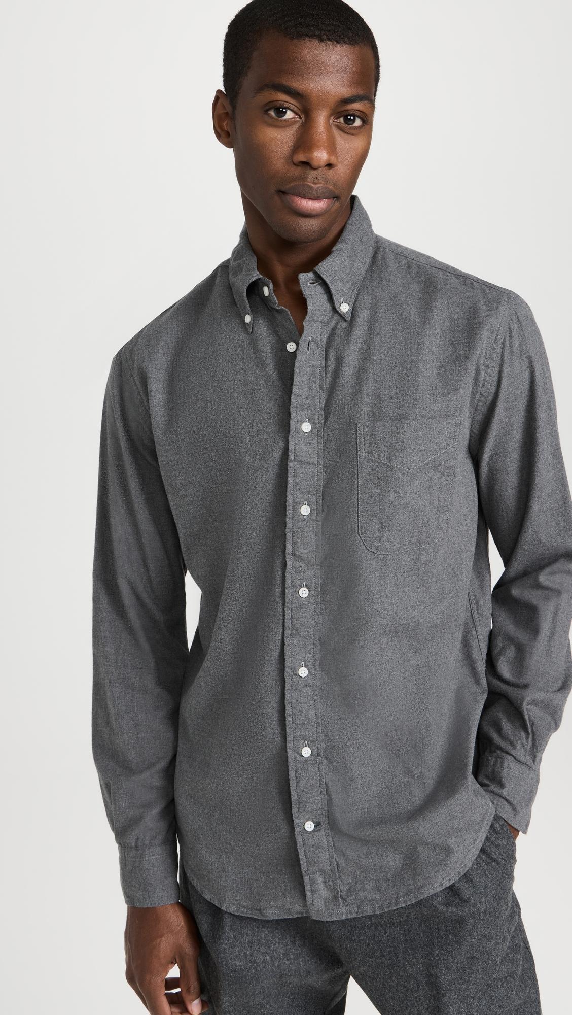 Classic Cotton Flannel Shirt by GITMAN VINTAGE