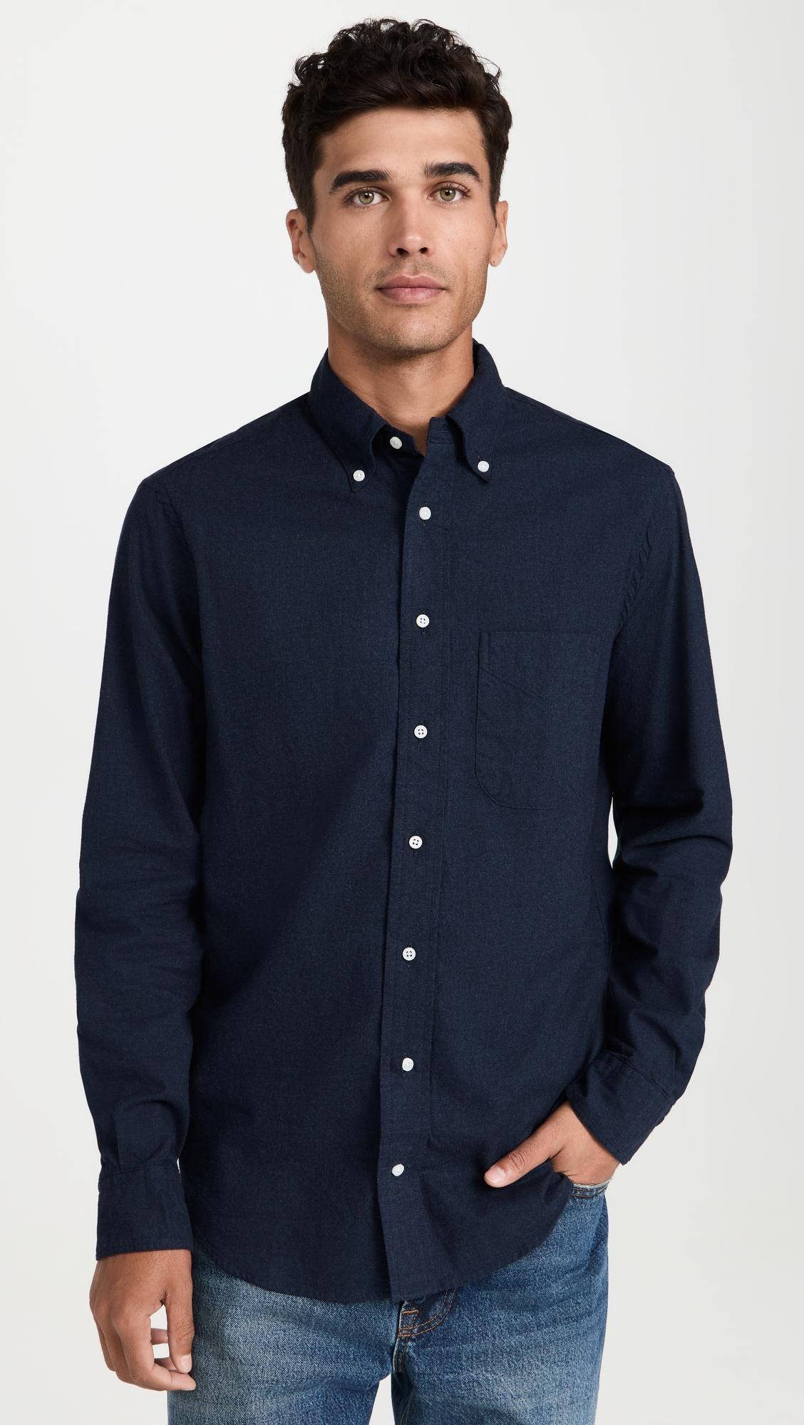 Classic Cotton Flannel Shirt by GITMAN VINTAGE