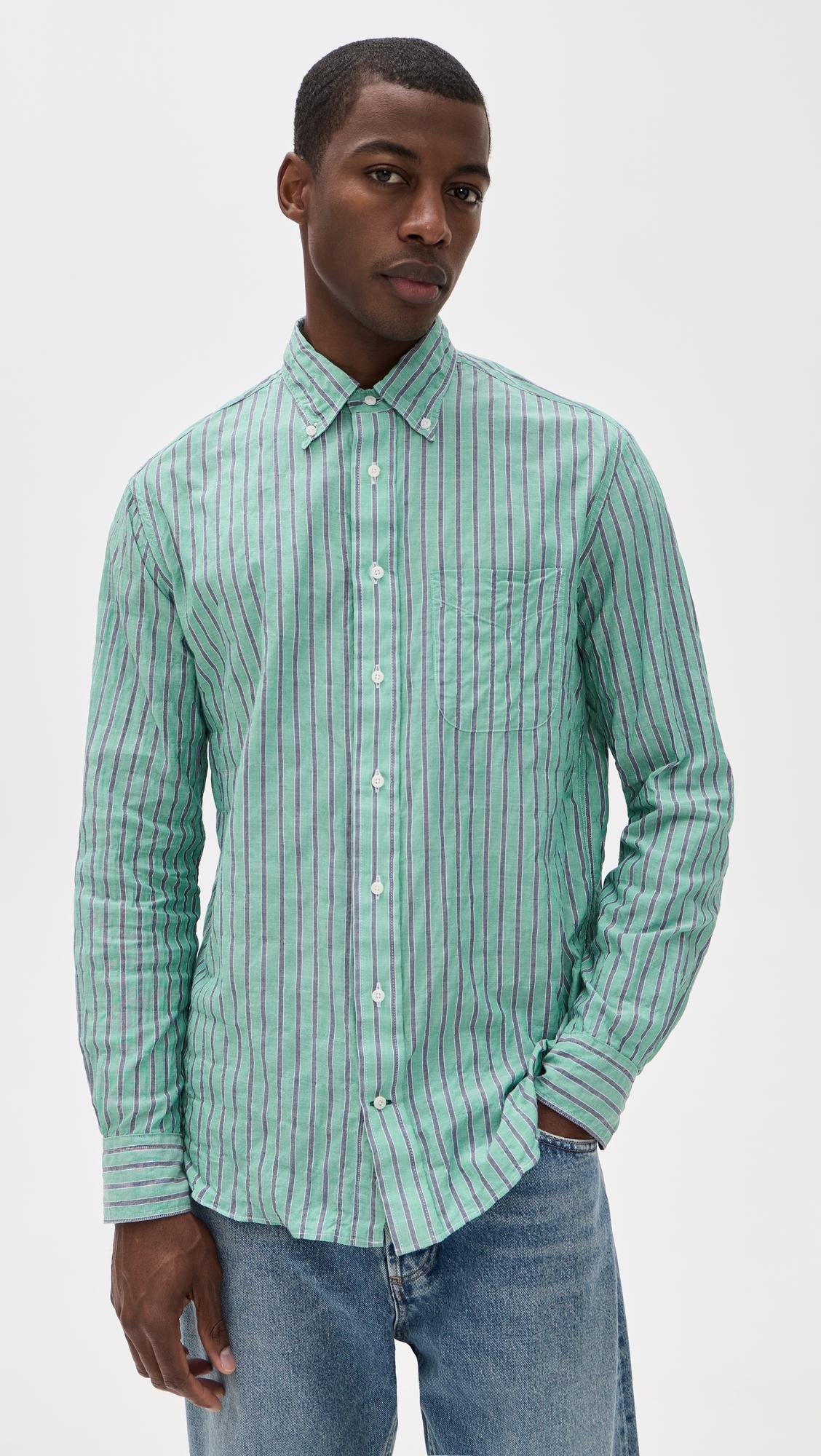 Japanese Awning Stripe Shirt by GITMAN VINTAGE