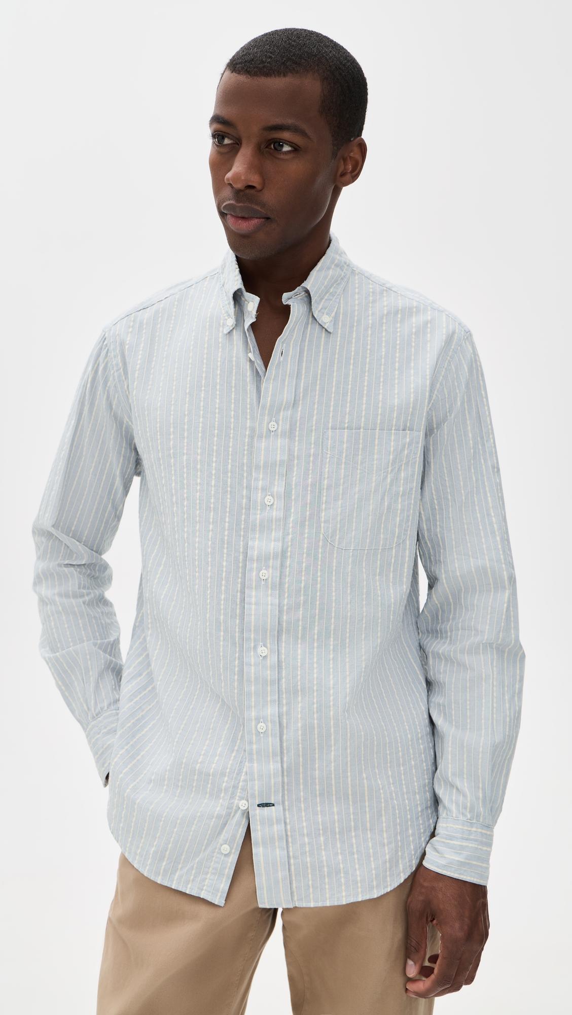 Japanese Dobby Stripe Shirt by GITMAN VINTAGE