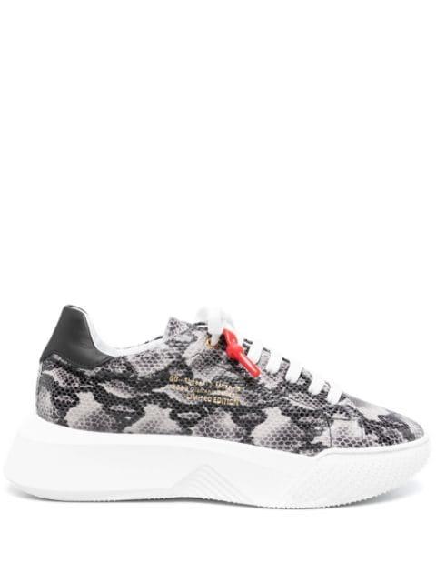 Nemesis python-print leather sneakers by GIULIANO GALIANO