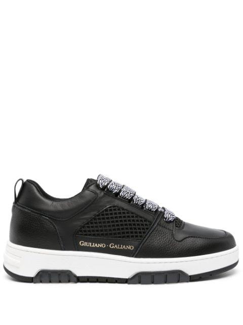 Vyper logo-print leather sneakers by GIULIANO GALIANO