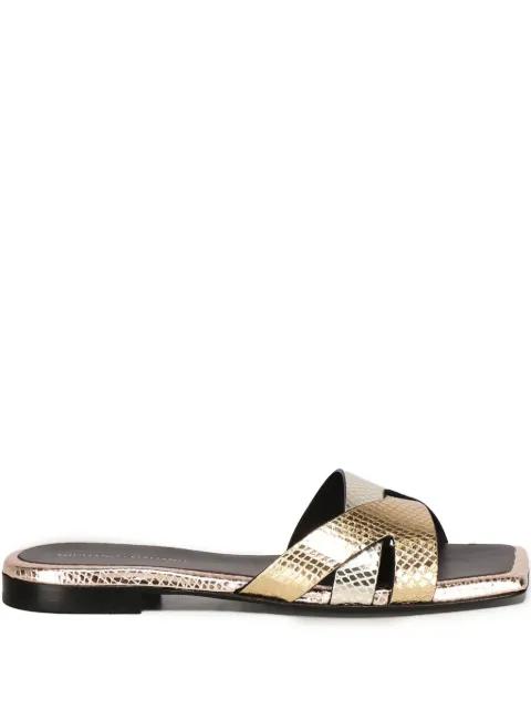 leather slides by GIULIANO GALIANO