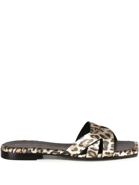 leather slides by GIULIANO GALIANO