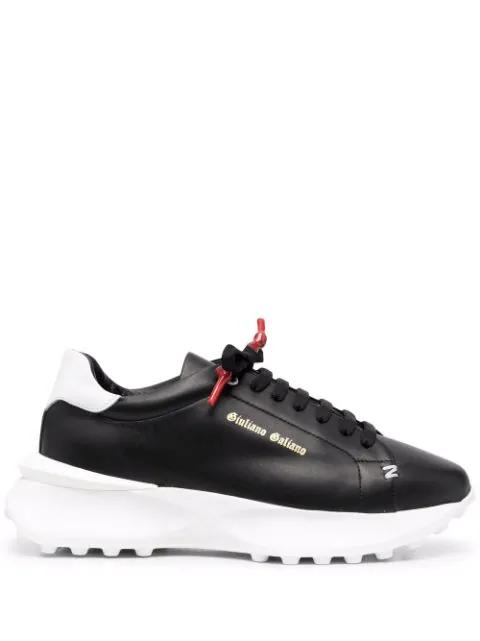 side logo-print sneakers by GIULIANO GALIANO