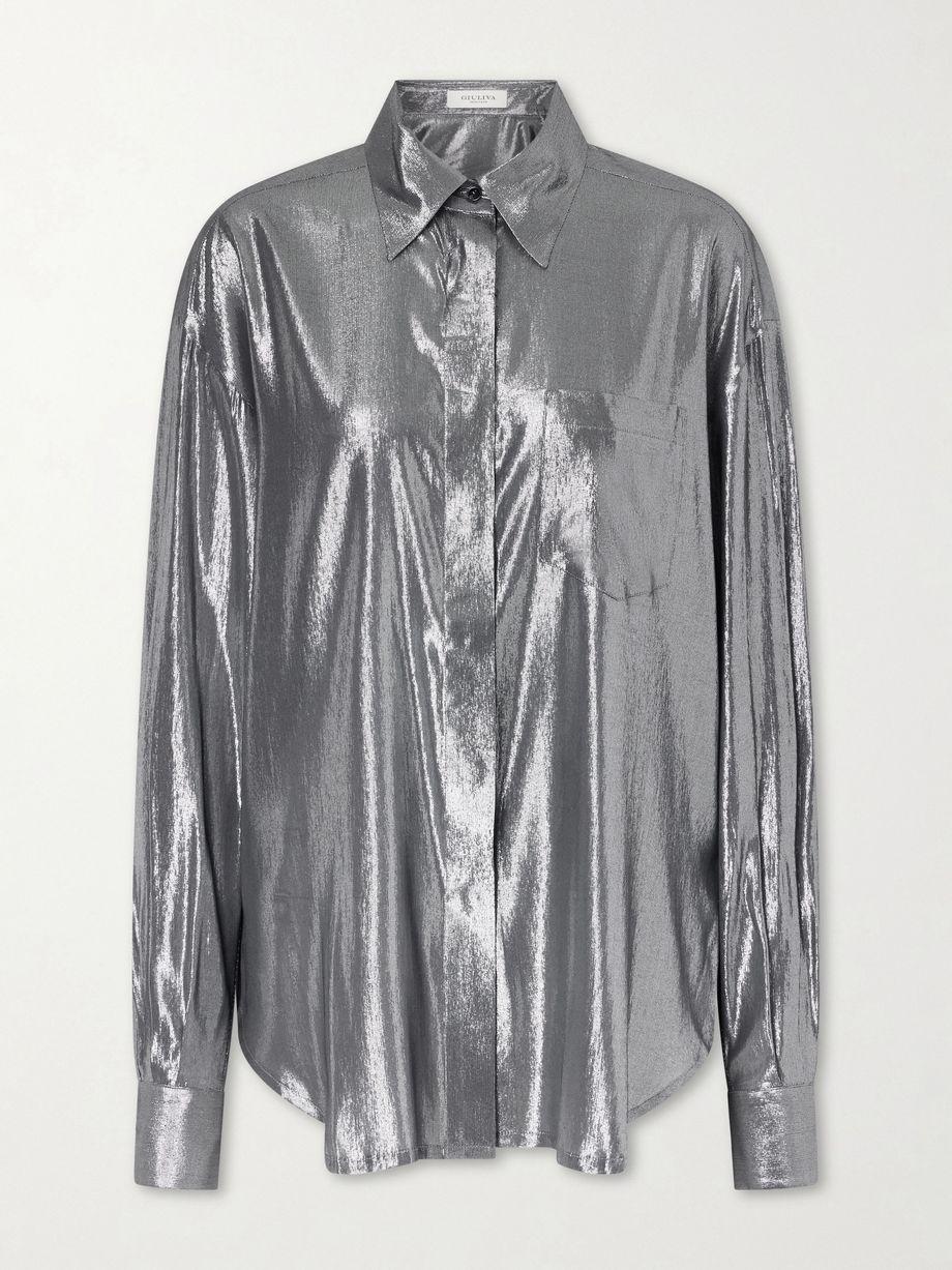Carmen satin shirt by GIULIVA HERITAGE