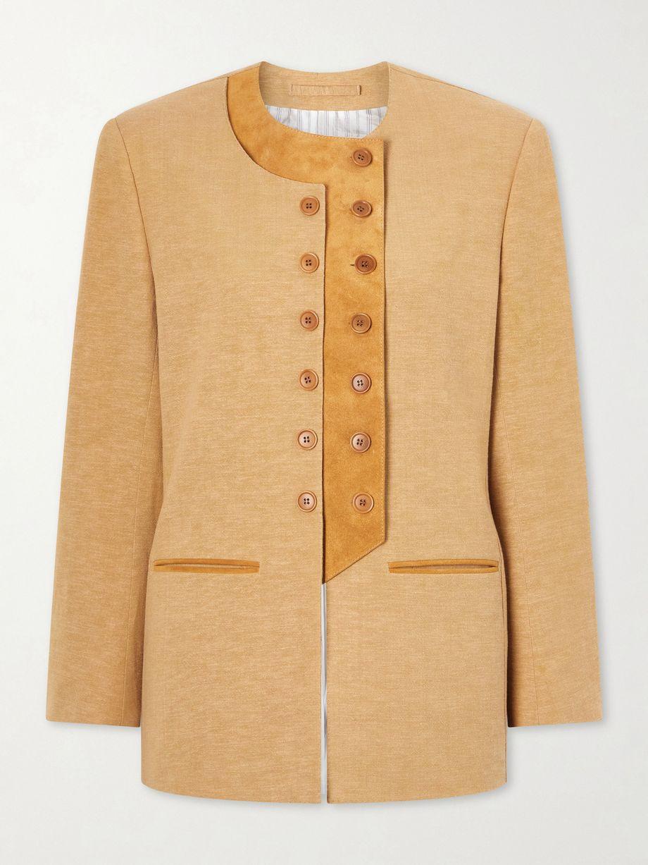 Lara linen-blend blazer by GIULIVA HERITAGE