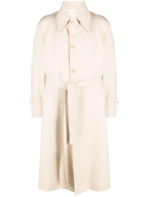 tied-waist trench coat by GIULIVA HERITAGE