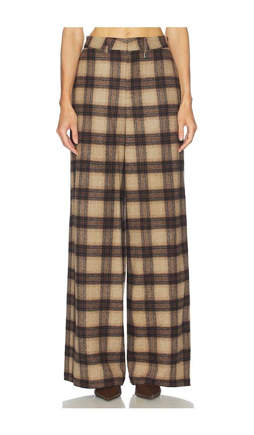 GIUSEPPE DI MORABITO Plaid Pant in Beige by GIUSEPPE DI MORABITO