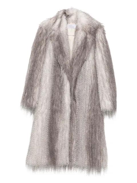 belted faux-fur coat by GIUSEPPE DI MORABITO