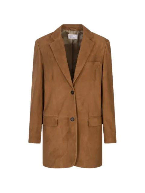 button-fastening suede blazer by GIUSEPPE DI MORABITO