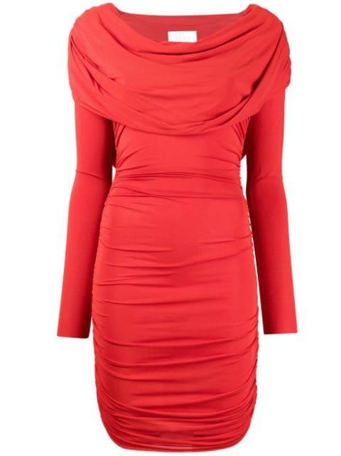 cowl-neck ruched minidress by GIUSEPPE DI MORABITO