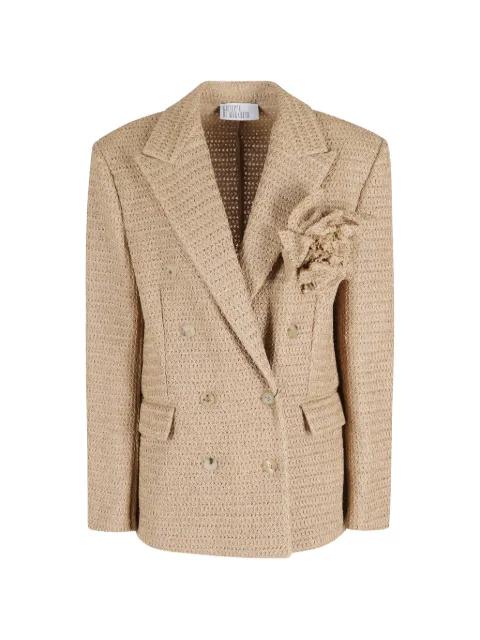 crochet double-breasted blazer by GIUSEPPE DI MORABITO