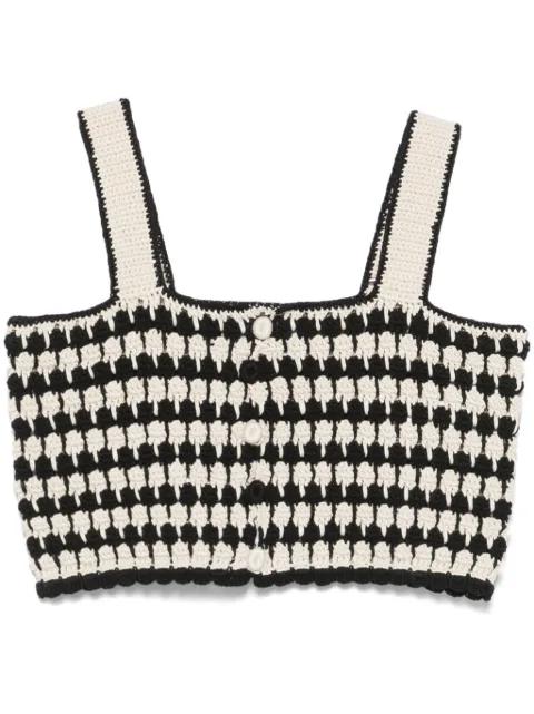 crochet-knit top by GIUSEPPE DI MORABITO