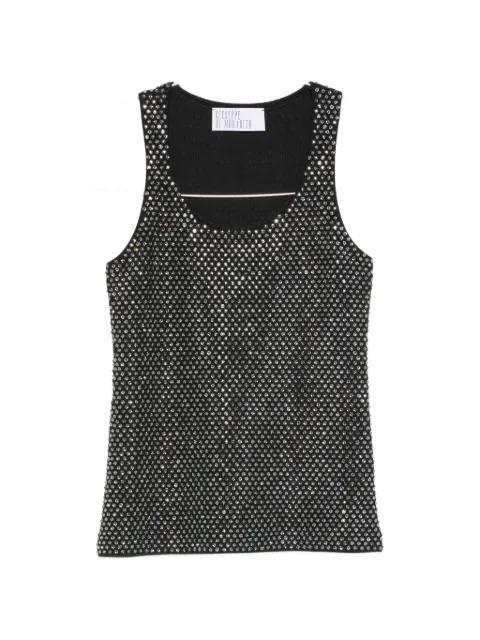 crystal-embellished ribbed-knit top by GIUSEPPE DI MORABITO