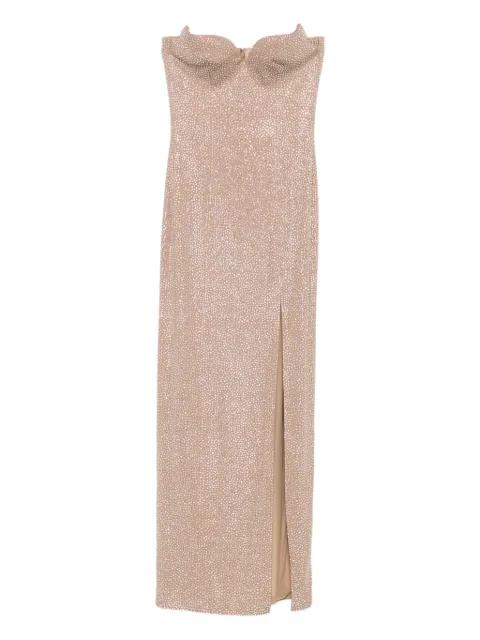 crystal-embellished side-split maxi dress by GIUSEPPE DI MORABITO