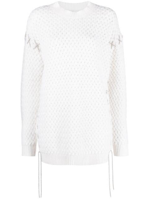 decorative-stitches knitted minidress by GIUSEPPE DI MORABITO
