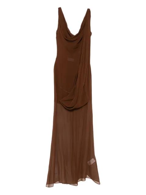 draped-detail dress by GIUSEPPE DI MORABITO