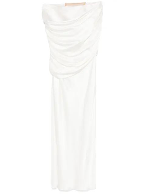 draped silk maxi skirt by GIUSEPPE DI MORABITO