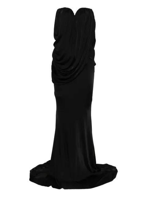 draped strapless cowl-neck gown by GIUSEPPE DI MORABITO