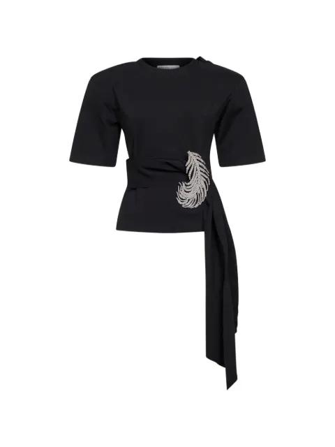 feather-detail T-shirt by GIUSEPPE DI MORABITO