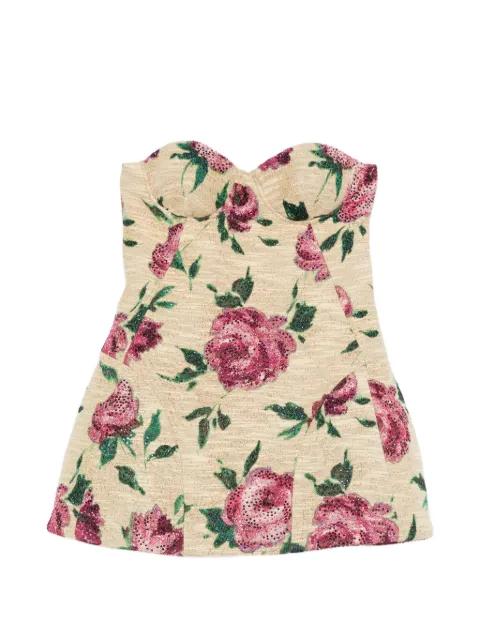 floral corset mini dress by GIUSEPPE DI MORABITO