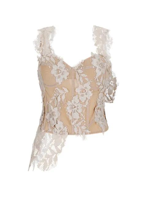 floral-lace top by GIUSEPPE DI MORABITO