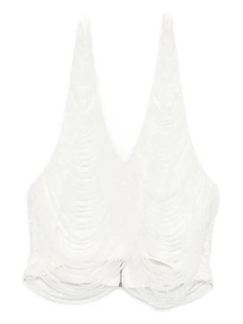 halterneck fringed top by GIUSEPPE DI MORABITO