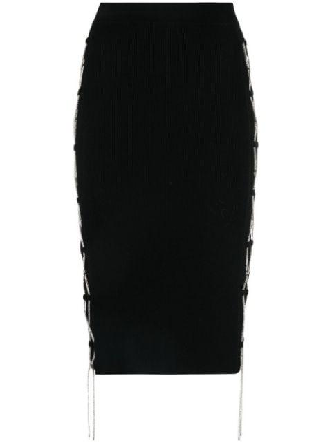 high-waist lace-detail skirt by GIUSEPPE DI MORABITO