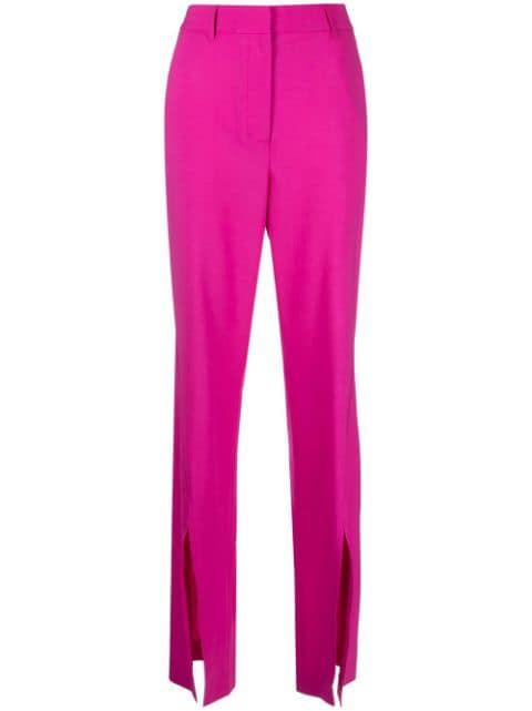high-waisted slit-detail trousers by GIUSEPPE DI MORABITO