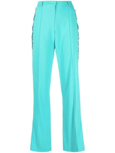 lace-up detail straight-leg trousers by GIUSEPPE DI MORABITO
