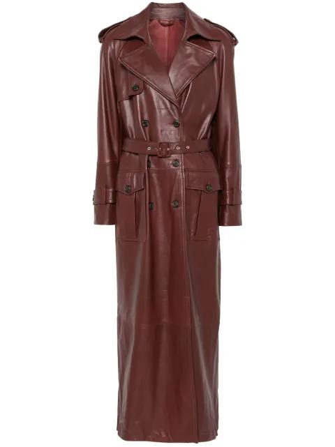 leather trench coat by GIUSEPPE DI MORABITO