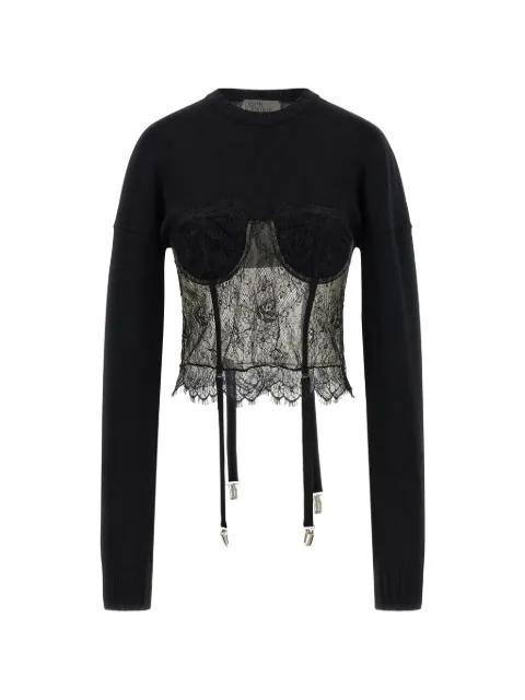 long-sleeve lace sweater by GIUSEPPE DI MORABITO