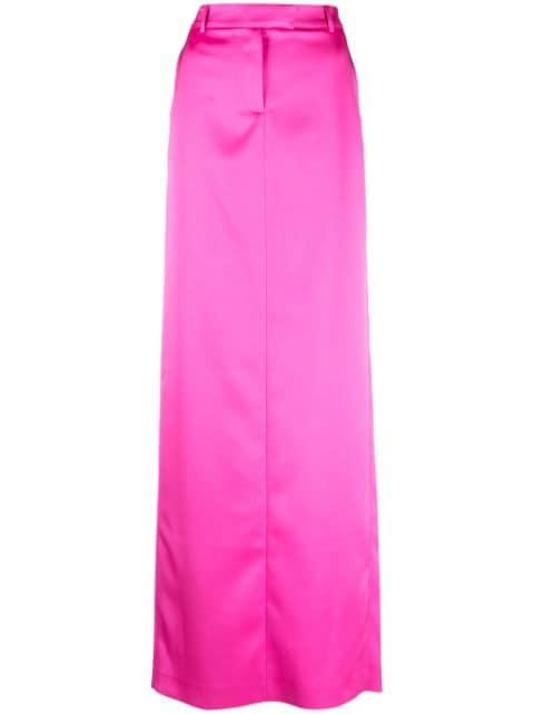 mid-rise satin-finish maxi skirt by GIUSEPPE DI MORABITO