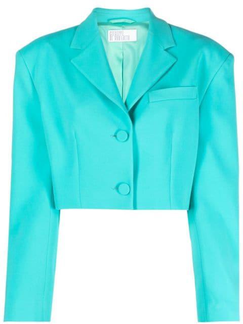 notched-collar cropped blazer by GIUSEPPE DI MORABITO