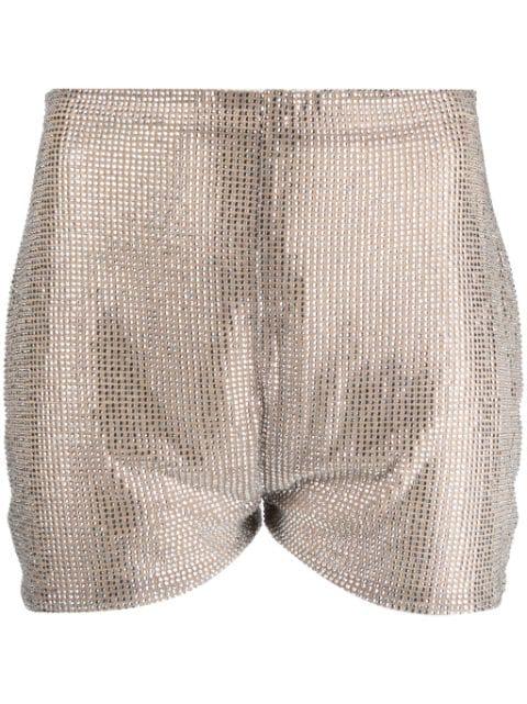 rhinestone-embellished high-waist shorts by GIUSEPPE DI MORABITO