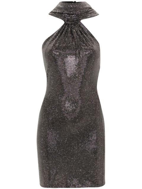 rhinestone-embellished hoodied mini dress by GIUSEPPE DI MORABITO