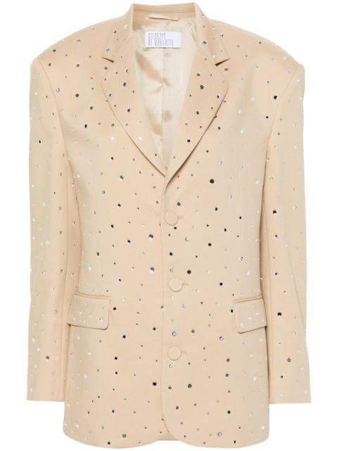 rhinestone-embellished single-breasted blazer by GIUSEPPE DI MORABITO