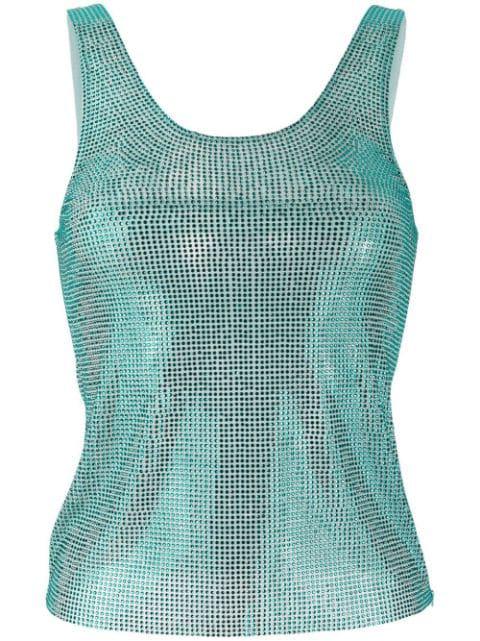 rhinestone-embellished tank top by GIUSEPPE DI MORABITO